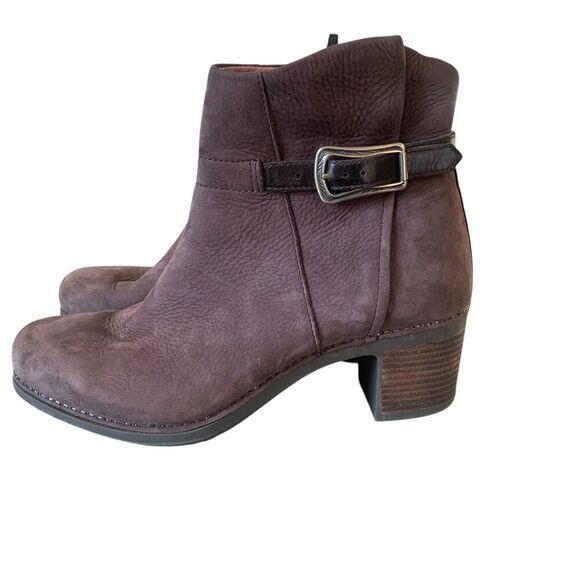 Dansko Hartley Zip Ankle Boot EUR 40 Womens Size 9-9.5 Chocolate Nubuck Leather - Picture 10 of 10